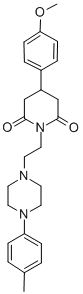 4-(4-Methoxyphenyl)-1-(2-(4-(4-methylphenyl)-1-piperazinyl)ethyl)-2,6- piperidinedione Structure
