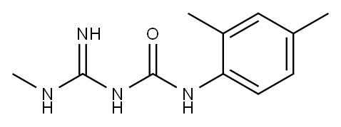 Urea, N-(2,4-dimethylphenyl)-N-[imino(methylamino)methyl]- (9CI) Structure