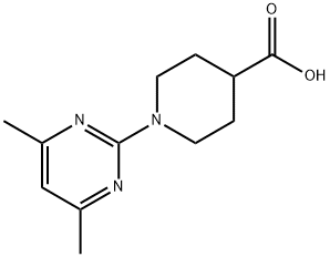 1-(4,6-DIMETHYLPYRIMIDIN-2-YL)PIPERIDINE-4-CARBOXYLICACID
 Structure