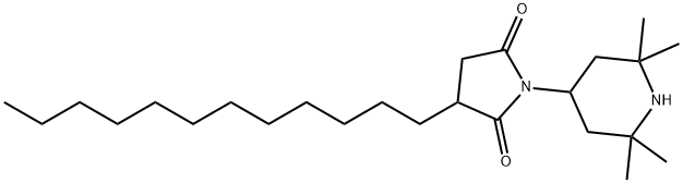 3-Dodecyl-1-(2,2,6,6-tetramethyl-4-piperidyl)pyrrolidine-2,5-dione Structure