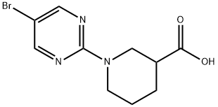 1-(5-Bromopyrimidin-2-yl)piperidine-3-carboxylic acid Structure