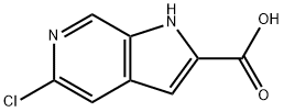 5-chloro-1H-pyrrolo[2,3-c]pyridine-2-carboxylic acid Structure