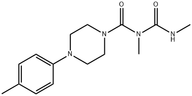 1-Piperazinecarboxamide, N-methyl-N-((methylamino)carbonyl)-4-(4-methy lphenyl)- Structure