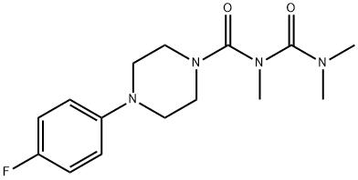 1-(p-Fluorophenyl)-4-(2,4,4-trimethylallophanoyl)piperazine Structure
