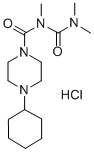1-Piperazinecarboxamide, 4-cyclohexyl-N-((dimethylamino)carbonyl)-N-me thyl-, monohydrochloride Structure