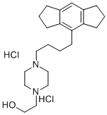 1-Piperazineethanol, 4-(4-(1,2,3,5,6,7-hexahydro-s-indacen-4-yl)butyl) -, dihydrochloride Structure