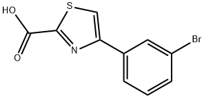 2-Thiazolecarboxylic  acid,4-(3-bromophenyl)- Structure
