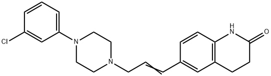 2(1H)-Quinolinone, 3,4-dihydro-6-(3-(4-(3-chlorophenyl)-1-piperazinyl) -1-propenyl)- Structure