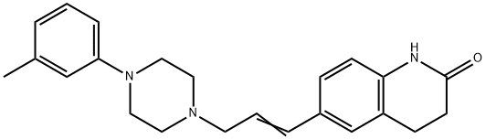 2(1H)-Quinolinone, 3,4-dihydro-6-(3-(4-(3-methylphenyl)-1-piperazinyl) -1-propenyl)- Structure