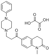 2(1H)-Quinolinone, 3,4-dihydro-1-methyl-6-(1-oxo-3-(4-phenyl-1-piperaz inyl)propyl)-, ethanedioate (1:1) Structure