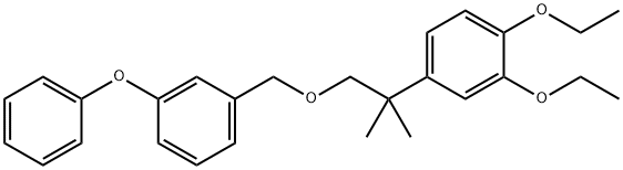 1-((2-(3,4-Diethoxyphenyl)-2-methylpropoxy)methyl)-3-phenoxybenzene Structure