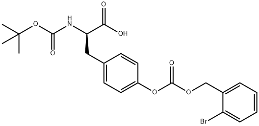N-tert-Butyloxycarbonyl-O-(2-bromobenzyloxycarbonyl)-D-tyrosine Structure