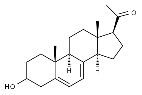3-hydroxy-5,7-pregnadien-20-one Structure