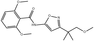 2,6-Dimethoxy-N-(3-(2-methoxy-1,1-dimethylethyl)-5-isoxazolyl)benzanam ide Structure