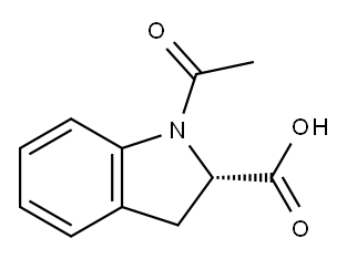 (S)-1-ACETYL-2,3-DIHYDRO-1H-INDOLE-2-CARBOXYLIC ACID Structure