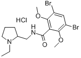 2-((3,5-Dibromo-2,6-dimethoxybenzamido)methyl)-1-ethylpyrrolidine hydr ochloride Structure