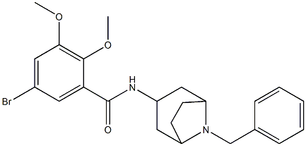 exo-5-Bromo-2,3-dimethoxy-N-(8-(phenylmethyl)-8-azabicyclo(3.2.1)oct-3 -yl)benzamide Structure