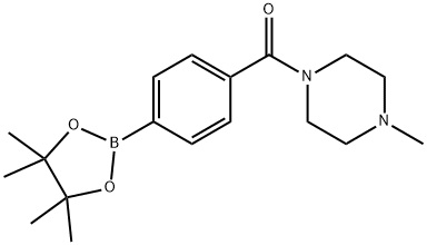 (4-METHYL-PIPERAZINE-1-YL)-[4-(4,4,5,5-TETRAMETHYL-1,3,2-DIOXABOROLAN-2-YL)-PHENYL]-METHANONE Structure