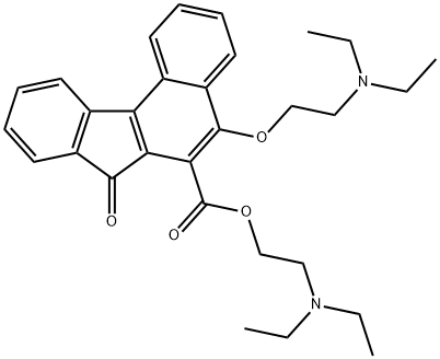 7H-Benzo(c)fluorene-6-carboxylic acid, 5-(2-(diethylamino)ethoxy)-7-ox o-, 2-(diethylamino)ethyl ester Structure