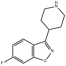 6-Fluoro-3-(4-piperidinyl)-1,2-benzisoxazole Structure
