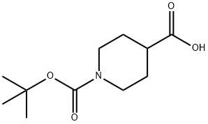 N-BOC-piperidine-4-carboxylic acid Structure