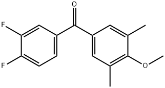 3,4-DIFLUORO-3',5'-DIMETHYL-4'-METHOXYBENZOPHENONE Structure