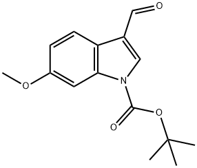 3-FORMYL-6-METHOXYINDOLE-1-CARBOXYLIC ACID TERT-BUTYL ESTER Structure