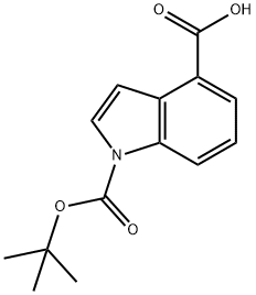 1-BOC-4-CARBOXYINDOLE Structure