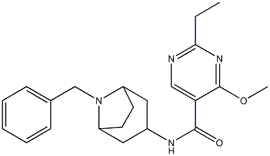 5-Pyrimidinecarboxamide, N-(8-benzyl-3-beta-nortropanyl)-2-ethyl-4-met hoxy- Structure