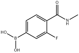 3-FLUORO-4-(METHYLCARBAMOYL)BENZENEBORONIC ACID Structure