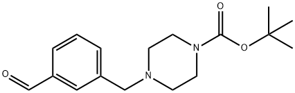 TERT-BUTYL 4-(3-FORMYLBENZYL)TETRAHYDRO-1(2H)-PYRAZINECARBOXYLATE Structure