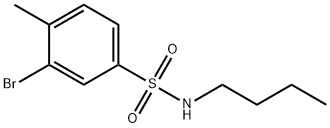 N-BUTYL 3-BROMO-4-METHYLBENZENESULFONAMIDE Structure