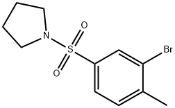 1-(3-BROMO-4-METHYLPHENYLSULFONYL)PYRROLIDINE Structure