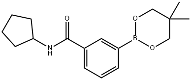 3-(CYCLOPENTYLAMINOCARBONYL)PHENYLBORONIC ACID, NEOPENTYL GLYCOL ESTER Structure
