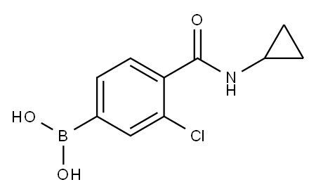 3-CHLORO-4-(CYCLOPROPYLCARBAMOYL)PHENYLBORONIC ACID Structure