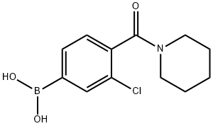 3-CHLORO-4-(PIPERIDINE-1-CARBONYL)PHENYLBORONIC ACID Structure