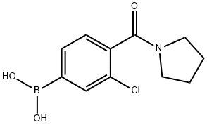3-CHLORO-4-(PYRROLIDINYL-1-CARBONYL)PHENYLBORONIC ACID Structure