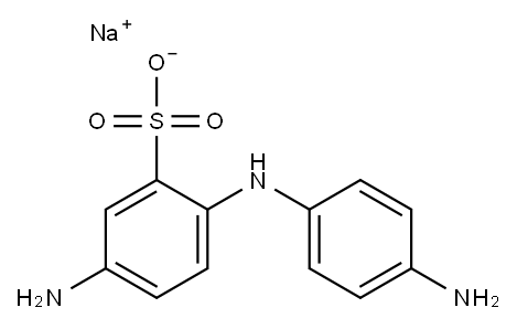 sodium 5-amino-2-(4-aminoanilino)benzenesulphonate Structure