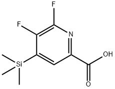 5,6-Difluoro-4-(trimethylsilyl)pyridine-2-carboxylic acid Structure