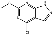 4-CHLORO-6-(METHYLTHIO)-1H-PYRAZOLO[3,4-D]PYRIMIDINE Structure