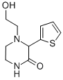 4-(2-Hydroxyethyl)-3-(2-thienyl)piperazinone Structure