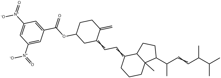 3,5-Dinitro-benzoic acid-4-methylene-3-{2-[7a-methyl-1-(1,4,5-trimethyl-hex-2-enyl)-octahydro-inden-4-ylidene]-ethylidene}-cyclohexyl ester(Vitamin D2-3',5'-dinitrobenzoate) Structure