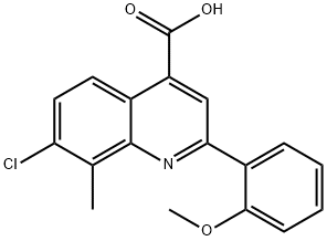 7-CHLORO-2-(2-METHOXYPHENYL)-8-METHYLQUINOLINE-4-CARBOXYLIC ACID Structure
