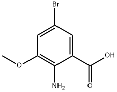 2-AMINO-5-BROMO-3-METHOXYBENZOIC ACID Structure