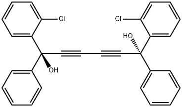 (+)-1,6-BIS(2-CHLOROPHENYL)-1,6-DIPHENYL-2,4-HEXADIYNE-1,6-DIOL Structure
