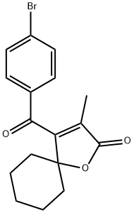 1-Oxaspiro(4.5)dec-3-en-2-one, 4-(4-bromobenzoyl)-3-methyl- Structure
