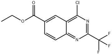 4-CHLORO-2-TRIFLUOROMETHYL-QUINAZOLINE-6-CARBOXYLIC ACID ETHYL ESTER Structure