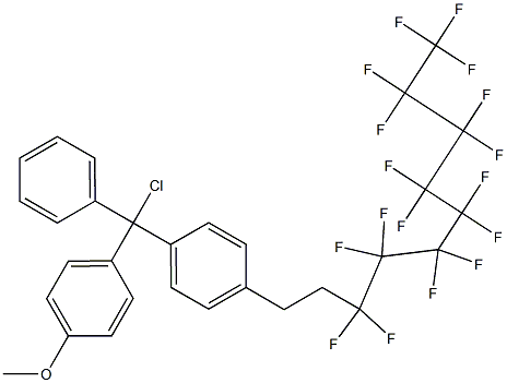 1-(4-Methoxyphenyl)-1-[4-(1H,1H,2H,2H-perfluorodecyl)phenyl]-1-phenylmethyl Cl Structure
