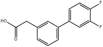 3-BIPHENYL-3',4'-DIFLUORO-ACETIC ACID
 Structure