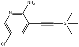 2-AMINO-5-CHLORO-3-(TRIMETHYLSILYL)ACETYLENYLPYRIDINE Structure